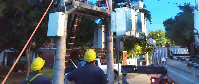 Corte de energía eléctrica por trabajos en mantenimientos de líneas